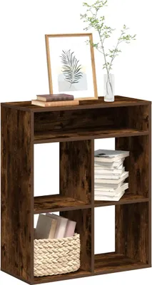 Obrázok produktu pre Maison Exclusive - Knižnica z dymového dubu 66x31x80 cm Drevený materiál
