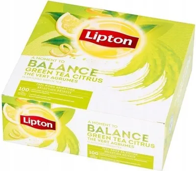 Image de Lipton - Thé Lipton Balance Thé vert agrumes 100x1.5gr | Attrapez un 100 pièces