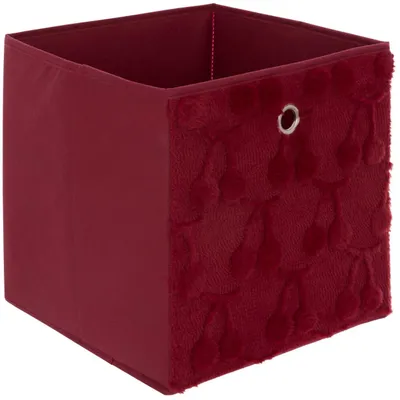 Produktbild von Atmosphera Aufbewahrungsbox Regalbox Dekobox 30 x 30 cm rot Allzweckbox Kiste dekorativ