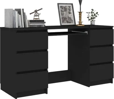 Produktbild von "Winterschlussverkauf "Schreibtisch/Büro-Möbel - CLORIS - Computertisch moderner - Schwarz 140x50x77 cm Holzwerkstoff - NeuMöbel5071284