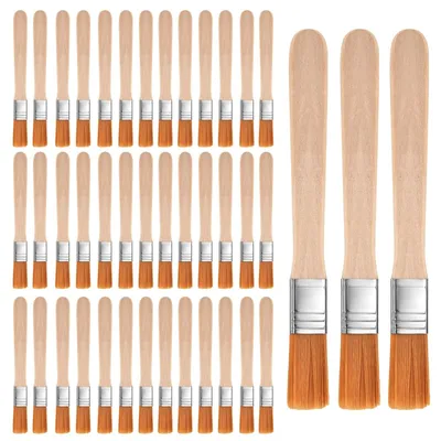 Productafbeelding van Platte kwasten Verfkwasten Schilderskwasten - 42 stuks - 130 mm - Houten handvat