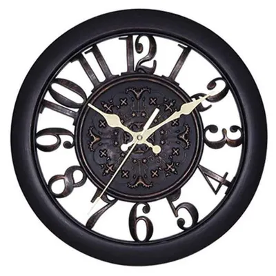 Image de Horloge murale extérieure en métal, idéale pour le jardin et la terrasse