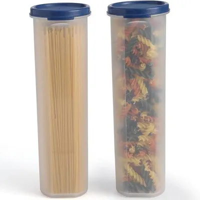 Immagine prodotto di Set di 2 contenitori ermetici Unyqoos®, trasparenti, in plastica senza BPA, dimensioni 10,5 x 28,6 cm – contenitori di alta qualità, a prova di perdite, ideali per pasta e alimenti