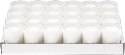 Produktbild von 4x Sovie® Refill Kerzen in Weiss 24 Stück im Tray - Brenndauer ca. 24 Stunden