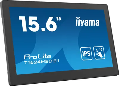 Produktbild von iiyama T1624MSC-B1 Computerbildschirm 39,6 cm (15.6") 1920 x 1080 Pixel Full HD LED Touchscreen Schwarz