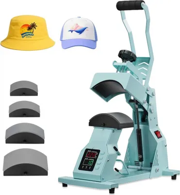 Produktbild von Hut-Hitzepresse 400W - Hutpresse mit 4 Platten - Mützenpresse - Kappenpresse - Hochwertige Druckmaschine