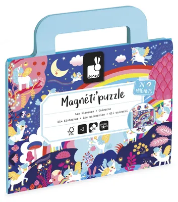 Immagine prodotto di Janod Magnetipuzzle - Unicorni, 24 pezzi