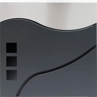 Produktbild von Verda Briefkasten mit Zeitungsfach, 2x Schlüssel, 37 x 37 x 11 cm, Edehlstahl, Postkasten, Personalisierter, Designer Wandbriefkasten Zeitungsrolle