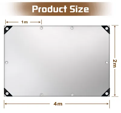 Obrázok produktu pre Krycia plachta 2 x 4 m, zelená, vodotesná, odolná proti roztrhnutiu, pre kempovanie