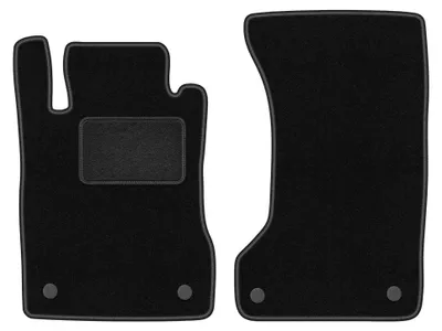 Image de Tapis avant en moquette pour Mercedes W211 4Matic 2003-2009 (berline/break) – 2 pièces, noirs, sur mesure – Wielganizator LUX