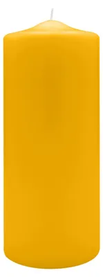 Produktbild von Spitzkopf Stumpen Kerzen Goldgelb 25 x Ø 9 cm, 6 Stück