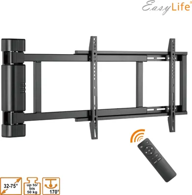 Produktbild von EasyLife - TV Wandhalterung elektrisch schwenkbar, 32-75 Zoll, VESA bis 600x400 (schwarz)