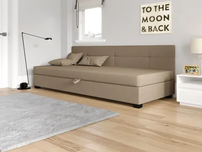 Obrázok produktu pre Jednolôžková čalúnená posteľ 110x195 LOCIKA BIZ 2 - hnedá