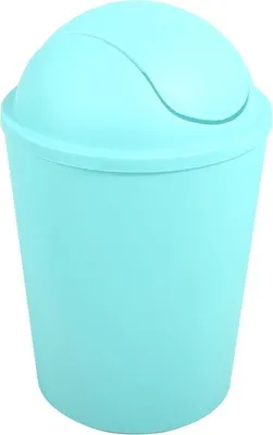 Image de MSV Seau à cosmétiques Poubelle à couvercle basculant 5,5 litres plastique vert pastel