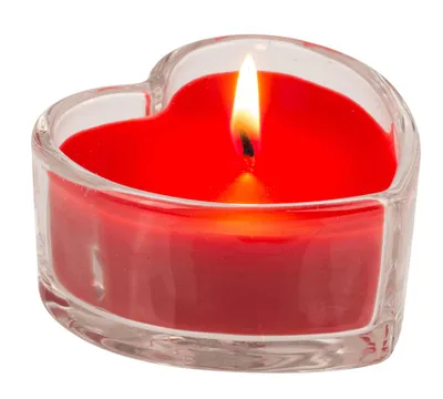Obrázek produktu pro Srdcovitá Vosková Svíčka v Skle 3 ks - Červená|Bílá - 23x7.8x3.6 cm
