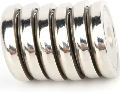 Produktbild von 6ks kulatých magnetů Neodymový magnetický držák s vysokým sáním s kulatým magnetickým držákem s protilehlým otvorem