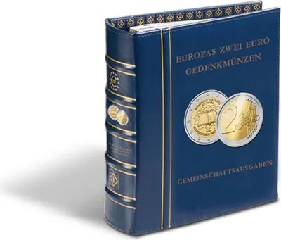 Produktbild von Münzalbum Classic-OPTIMA,Europas 2-Euro-Gemeinschaftsausgaben, inkl.Schutzkassette, blau