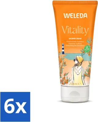 Image de WELEDA - Crème de douche à l'Argousier - 200 ml - Pack avantage - 6 pièces