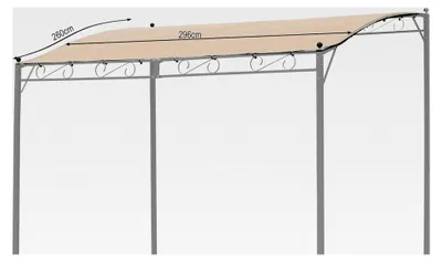 Produktbild von Ersatzdach 250x300 cm für Pergola Terrassenüberdachung in Sand