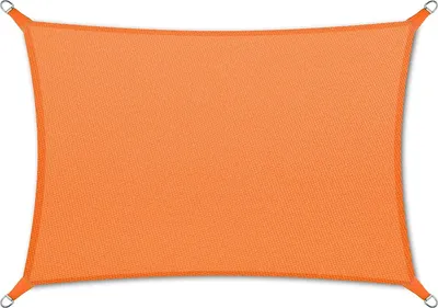 Produktbild von Wasserabweisendes Sonnensegel UV Schutz Testnote 1.4 viele Farben Orange 5x7 m