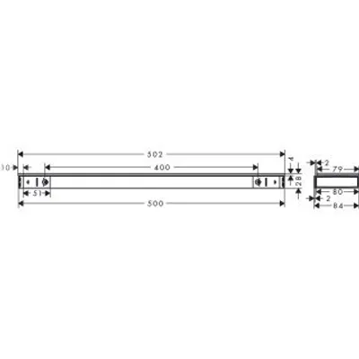 Obrázek produktu pro HANSGROHE 26844340 Ablage Rainfinity 500 BBC