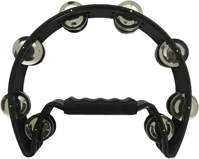 Produktbild von Percussion Tambourin für Erwachsene - Klarer Klang, Glatte Holzgriff - 25 x 22 x 5 cm