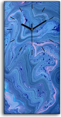 Produktbild von Leinwand Uhr Küche Wohnzimmer Bild Geräuschlos 30x60 Malerei Abstrakte Kunst - schwarze Hände