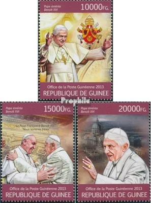 Produktbild von Briefmarken Guinea 2013 Mi 9765-9767 (kompl. Ausgabe) postfrisch Papst Benedikt XVI