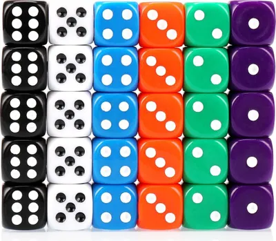 Produktbild von H&S 30x 6-seitige Würfel - Würfel Set - Mehrfarbige Würfel für Brettspiele - Bunte Spielwürfel - 30 Spielwürfel Bunt Set
