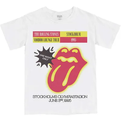 Obrázok produktu pre The Rolling Stones Stockholm '95 White XL Tričko