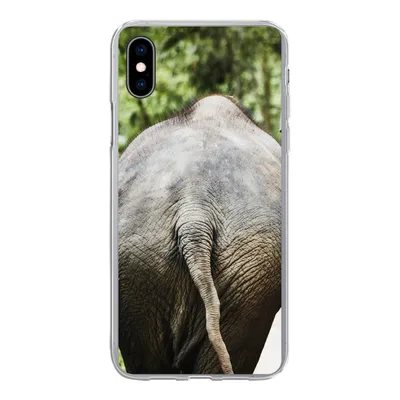 Produktbild von MuchoWow® Handyhülle Schutzhülle Hülle für iPhone Xs Elefant - Tiere - Grau - Natur Silikon Softcase Handy Hülle - Handytasche
