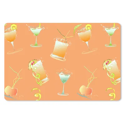 Produktbild von MuchoWow® Mauspad Mousepad Cocktail - Orange - Entwurf 27x18 cm - Mousepads - Maus Mat - Pad - Mausunterlage - Büroartikel - Desk Matten
