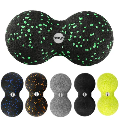 Zdjęcie produktu dla FIZYO Podwójna Piłka do Masażu 16x8 cm – Roller do Masażu Pleców, Karku, Szyi, Kręgosłupa, Łagodzenie Bólu, Regeneracja Mięśni, Duoball Peanut Zielony