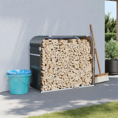 Obrázok produktu pre vidaXL Prístrešok na palivové drevo antracit 120x45x100 cm Pozinkovaná oceľ