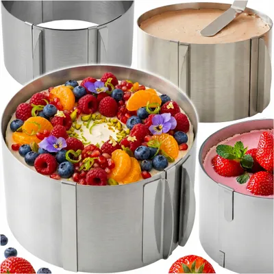 Produktbild von Kuchenrand, Höhe 12 Cm, Kuchenform, Verstellbarer Kuchenrand, 16–30 Cm