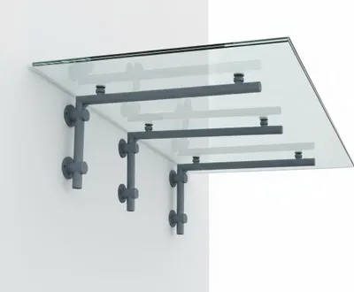 Produktbild von Glaszentrum Hagen 230x90 cm Glasvordach Klar RAL7016-L