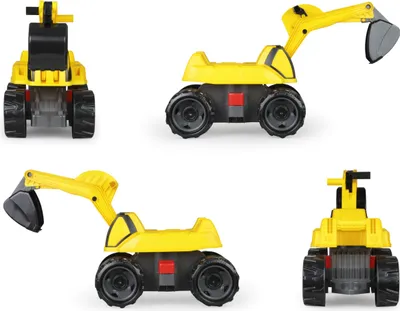 Produktbild von Lena GIGA TRUCKS Excavator PRO, 3 Jahr(e), 4 Rad/Räder, Kunststoff, Stahl, Schwarz, Gelb