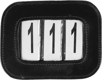 Produktbild von Horka Leder Nummernhalter Schwarz Schwarz One Size