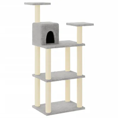 Immagine prodotto di Graffiatoio con tiragraffi in sisal Grigio chiaro 118,5 cm