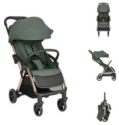 Produktbild von Kikkaboo Kinderwagen, Buggy Eden bis 22 kg Federung Regenschutz zusammenklappbar dunkelgrün