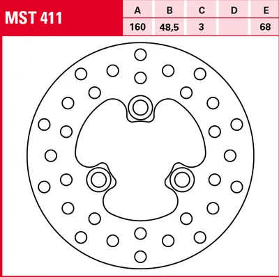 Produktbild von TRW Bremsscheibe Allround starr MST411 LTR450 Quad Racer AL