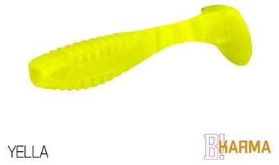 Produktbild von DELPHIN KARMA UVs, Gummifisch, 10cm, YELLA, 5St., 101003844