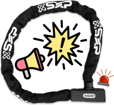 Produktbild von SXP ART 2 Alarmschloss Kettenschloss mit Alarm 120 x 8,5 mm Schwarz