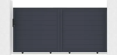 Produktbild von Schiebetor aus aluminium 3m EIGER H.140cm grau