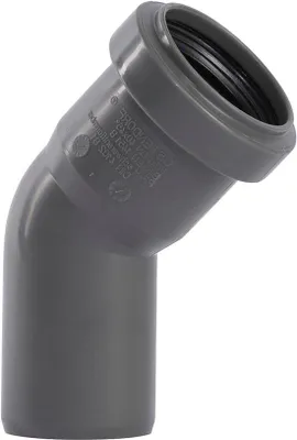 Productafbeelding van HTsafe boog - Afvoerbocht - Afvalwater afvoeren - Brandwerend - DN 40 mm - Grijs