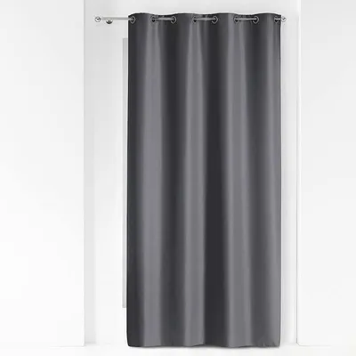 Image de Rideau à 8 oeillets "Essentiel" - Gris - 140 x 280 cm