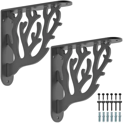 Imagen del producto de Juego de 2 soportes metálicos para fijación en la pared