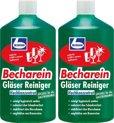 Produktbild von Dr. Becher Becharein Gläser Reiniger Hochkonzentrat 1L (2er Pack)
