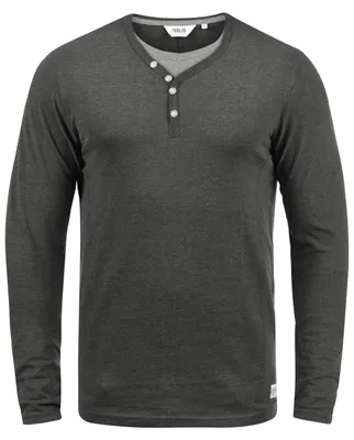 Produktbild von SOLID SDDoriano Herren Longsleeve Langarmshirt Shirt mit Grandad-Ausschnitt Baumwollmischung Regular fit