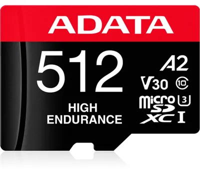 Imagen del producto de Tarjeta microSDXC de 512 GB, alta durabilidad (UHS-I U3, Clase 10, V30, A2)